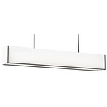 Velero Linear Chandelier - Aged Iron / White