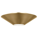 Echo Ceiling Flush / Wall Sconce - Burnished Brass / Clear