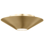 Echo Ceiling Flush / Wall Sconce - Burnished Brass / Clear