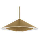 Echo Pendant - Burnished Brass / Clear