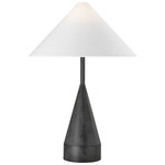Brachion Large Table Lamp - Black Pearl / White Linen