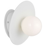 Nodes Angled Wall Sconce - Matte White / Milk