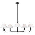 Colfax Chandelier - Aged Iron / White Linen