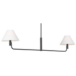 Colfax Linear Chandelier - Aged Iron / White Linen