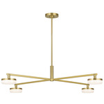 Khan Chandelier - Burnished Brass / Glass Silk Screen