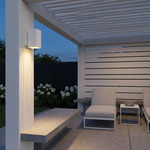 Pohl Square Outdoor Wall Light - Textured White