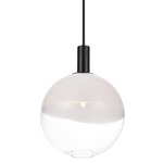 Torian Mini Pendant - Aged Iron / Milk / Clear