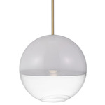 Torian Pendant - Burnished Brass / Milk / Clear
