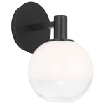 Torian Wall Sconce - Aged Iron / Milk / Clear