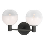 Torian Bathroom Vanity Light - Aged Iron / Milk / Clear