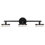 Khan Bathroom Vanity Light - Aged Iron / Glass Silk Screen