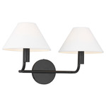 Colfax Wall Sconce - Aged Iron / White Linen