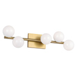 Altair Bathroom Vanity Light - Burnished Brass / Milk