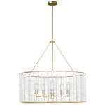Winslow Chandelier - Powder-Coated Brass / White
