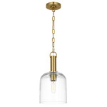 Hartley Pendant - Burnished Brass / Clear