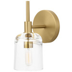 Hartley Wall Sconce - Burnished Brass / Clear