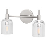 Hartley Bathroom Vanity Light - Polished Nickel / Clear