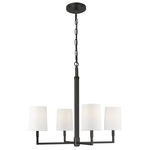 Danica Chandelier - Aged Iron / White Linen
