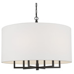 Danica Pendant - Aged Iron / White Linen
