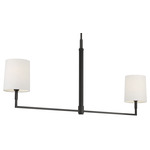 Danica Linear Chandelier - Aged Iron / White Linen