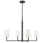 Danica Chandelier - Aged Iron / White Linen