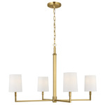Danica Chandelier - Burnished Brass / White Linen