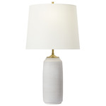 Cato Table Lamp - Natural White / White Linen