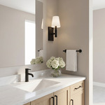 Beckham Wall Sconce - Aged Iron / Milk White