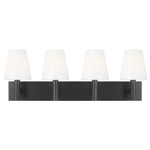 Beckham Classic Bathroom Vanity Light - Aged Iron / Milk White