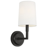 Danica Wall Sconce - Aged Iron / White Linen