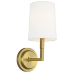 Danica Wall Sconce - Burnished Brass / White Linen