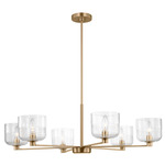 Lochdale Chandelier - Satin Brass / Clear Ribbed