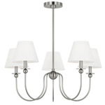 Elsay Chandelier - Brushed Nickel / White Linen