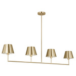 Ender Linear Chandelier - Satin Brass