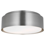 Dartmore Ceiling Flush Light - Brushed Nickel / Etched Glass