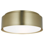 Dartmore Ceiling Flush Light - Satin Brass / Etched Glass