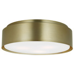 Dartmore Ceiling Flush Light - Satin Brass / Etched Glass