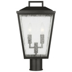 Kennewick Outdoor Post Light - Antique Bronze / Clear Seeded