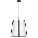 Cortes Pendant - Midnight Black / White Linen