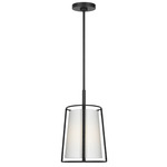 Cortes Pendant - Midnight Black / White Linen