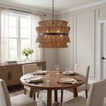 Thurlo Large Pendant - Midnight Black / Abaca