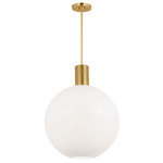 Colewood Pendant - Satin Brass / Milk