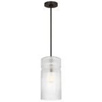 Liouet Pendant - Midnight Black / Clear Ribbed