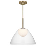 Suma Pendant - Satin Brass / Clear/ Opal
