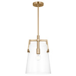 Crofton Pendant - Satin Brass / Clear