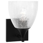 Toffino Wall Sconce - Midnight Black / Clear Crackle