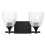 Toffino Bathroom Vanity Light - Midnight Black / Clear Crackle