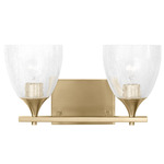 Toffino Bathroom Vanity Light - Satin Brass / Clear Crackle