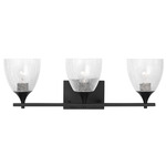 Toffino Bathroom Vanity Light - Midnight Black / Clear Crackle