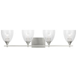Toffino Bathroom Vanity Light - Brushed Steel / Clear Crackle